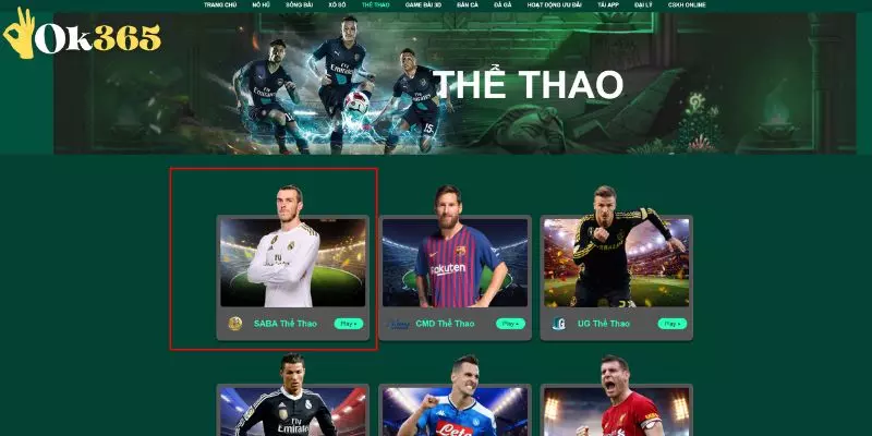 Giới thiệu sảnh SABA SPORTS OK365
